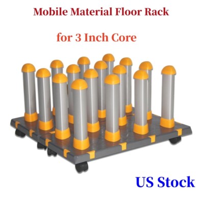 Detachable Free Assembly Mobile Material Floor Rack for Vinyl with 2 Modules