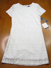 Lulus Love You For Eternity White Lace Shift Dress Womens Small New with Tags