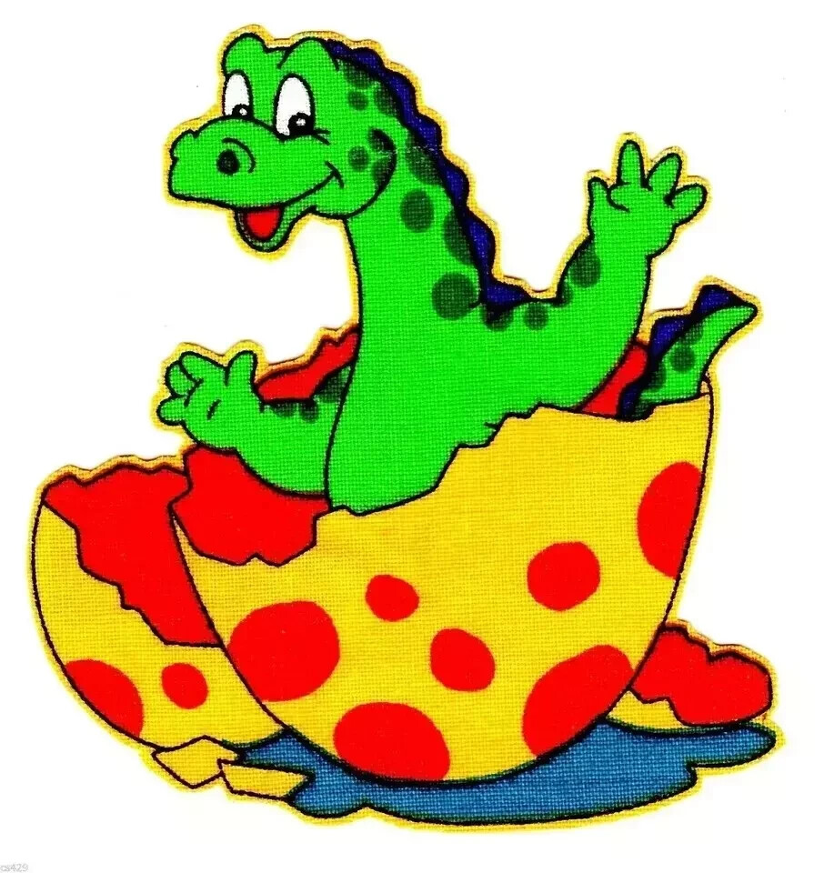 dinosaur egg heat transfer iron on not embroidered 2.5 inch USA