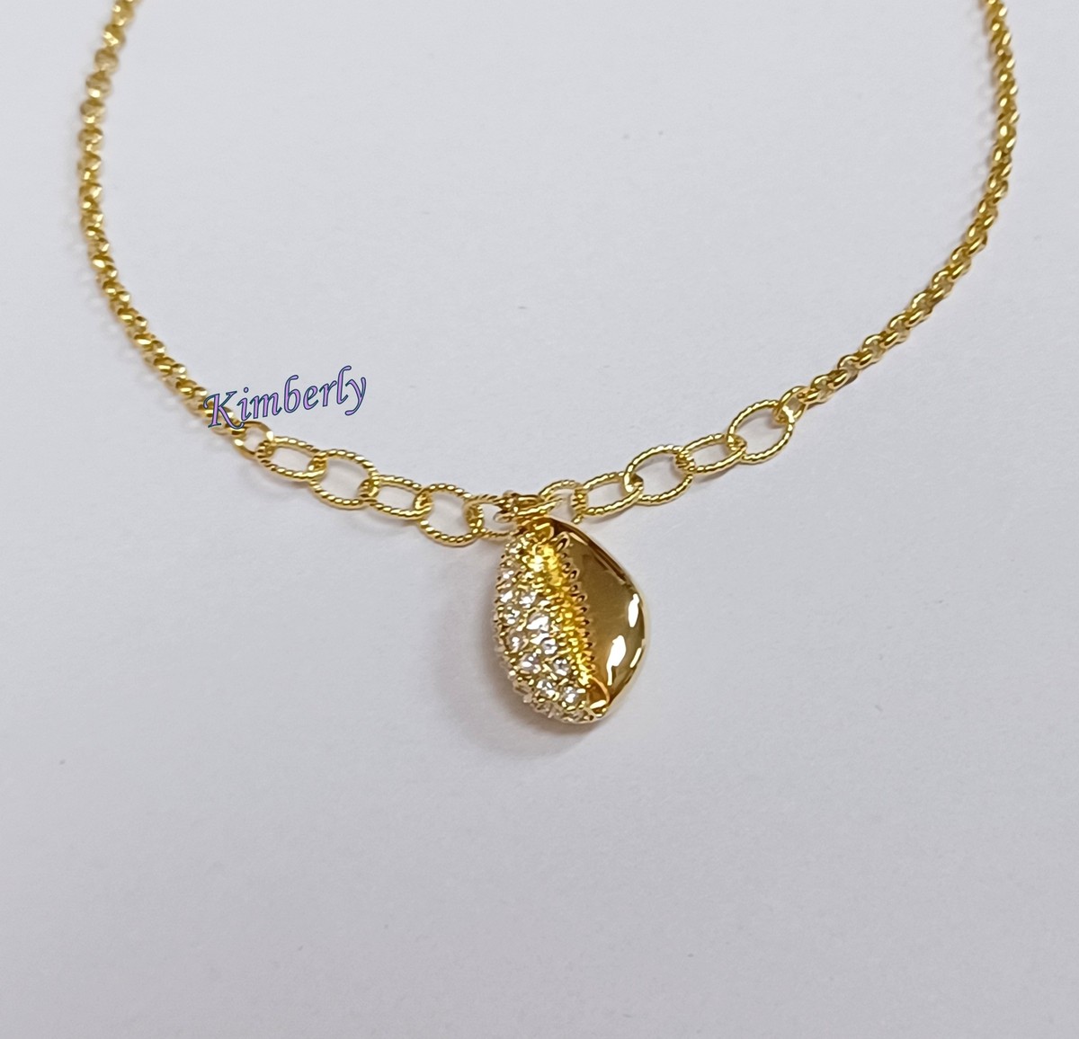 Swarovski Shell Charm Holder Strand Bracelet GOS Clear Crystal