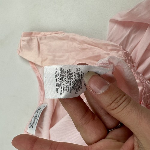 Vintage Vanity Fair Nachthemd Gr. Small 100% Nylon rosa 30-107 Dessous ärmellos - Bild 7 von 8