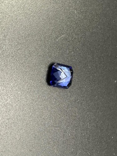 Vintage Lab Created 3.71cts Violet Blue Sapphire Loose Stone with GIA Paper. - Picture 11 of 12