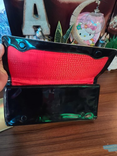 RARE & HTF Kate Spade Duet Piano Key Red Lined Patent Clutch Purse Hand Bag - Picture 11 of 23