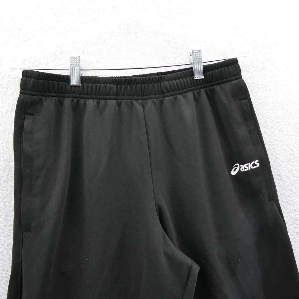 ASICS Joggers Para Hombres Pequeños Negros Atléticos Cremallera en el Tobillo Ropa de Salón Informal 28x28 Deportivos Foto 4 de 4