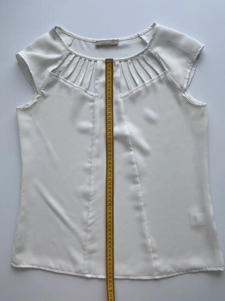 Forcast Womens Top Blouse Size 10 White Sleeveless Business Casual Corporate - image 4 of 4