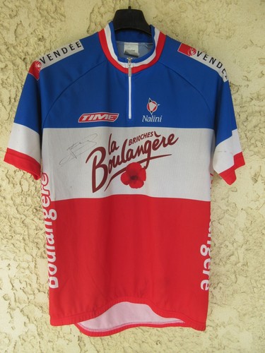 Maillot cycliste BRIOCHES LA BOULANGÈRE signé Didier ROUS dédicacé shirt 2004 4 - 第 1/8 張圖片