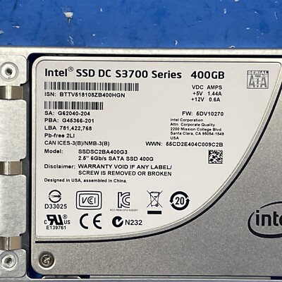 CPU intel DC3700 400GB INTEL 400GB S3700 SSD SATA SSDSC2BA400G3 DC