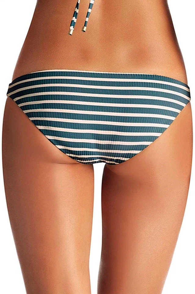Parte inferior de bikini Vitamin A para mujer 173162 Marin Stripe Tulum Hipster talla XS Foto 2 de 2