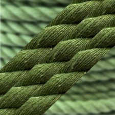 12mm Natural Green Cotton Rope, 3 Strand, Coloured Cotton Rope - Select Length