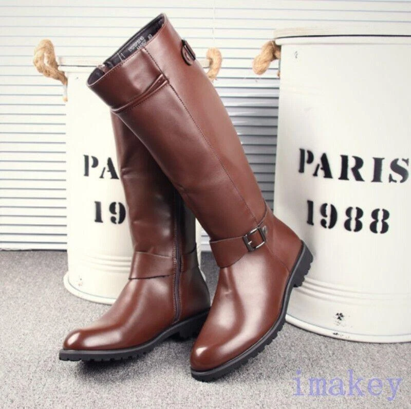 Zipper top riding boots