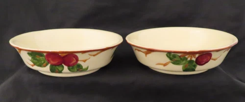 Franciscan Apple Set of 2 Round Serving Bowls 7.5 in Vintage Made in USA