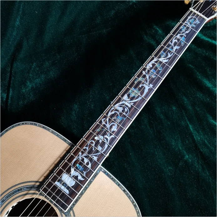 D45 Acoustic  Electric Guitar with EQ Realy Abalone Inlay Solid Spruce Top   - Image 4 of 4