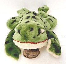 Yomiko Classic Plush Stuffed Animal Green Spotted Bullfrog 13" Russ Berrie EUC