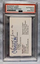 Dr. Ronald Jones PSA/DNA Autograph Signed Business Card President Kennedy JFK