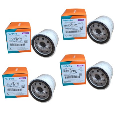 Genuine OEM Kubota HH1J0-32430 Oil Filter (Replaces HH150-32430) - 4 PACK