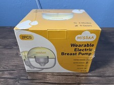Missaa S18 White Portable Electric Wearable Double Breast Pump 24mm Flange