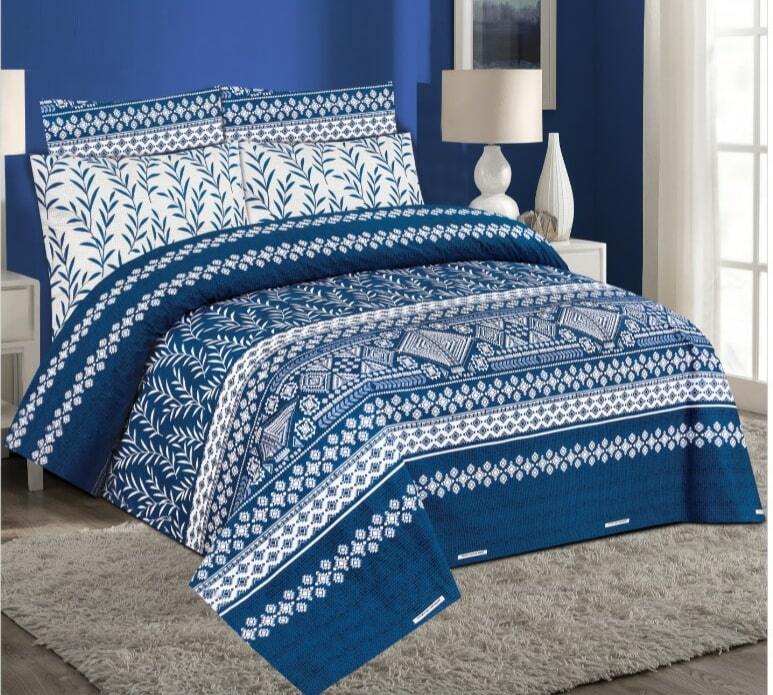 800 Thread Count Bedsheet Set Pure Cotton Flat/Top Printed Bed Sheet
