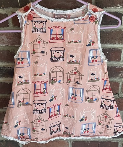 Jelly the Pug Belezza Adelynn Playwear Top Only 100% cotton Girls 10 Pink Floral - 第 1/7 張圖片