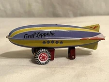 ZZ Germany Tin Toy Graf Zeppelin Airship 3” Long