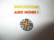 Lego - 1x Tile Round 2x2 Orange and Yellow Cross Pattern 14769pb087