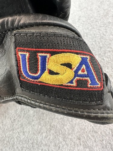 Vtg Nokona American Defender AMG-1250 12” LHT Black Leather Baseball Glove Mit - Picture 5 of 23