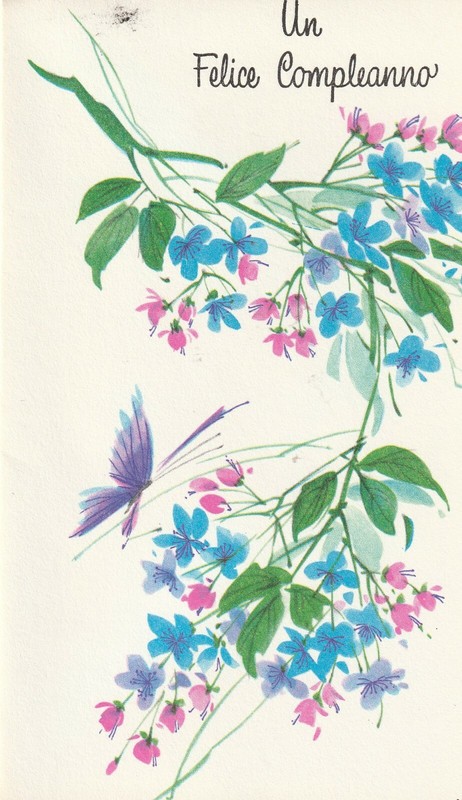 1 ONE Italian Birthday greeting card Compleanno 5010-8