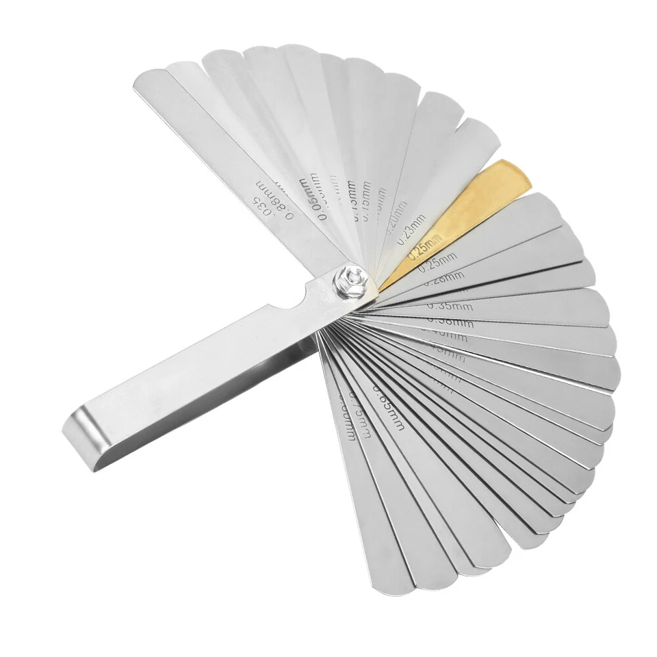 JEU DE CALES JAUGE D'EPAISSEUR MECANIQUE LAMES METRIQUES MOTEUR REGLAGE SOUPAPE - Photo 3/4