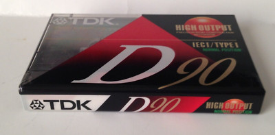 TDK D90 High Output Cassette Tapes BLANK Audio Cassette Tape