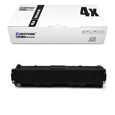 4x Eurotone ECO Toner SCHWARZ für HP LaserJet Pro CM-1411-fn CP-1527-nw