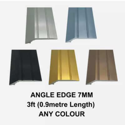 7 mm Winkel Kante zum Verkleben Bodenbelag Streifen Fliese Laminat Holz Vinyl 3 Fuß (0,9 Meter)