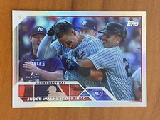 ⚾ 2023 Topps Baseball Rainbow Foil Base Card #245 Aaron JUDGE - Judgement Day ⚾