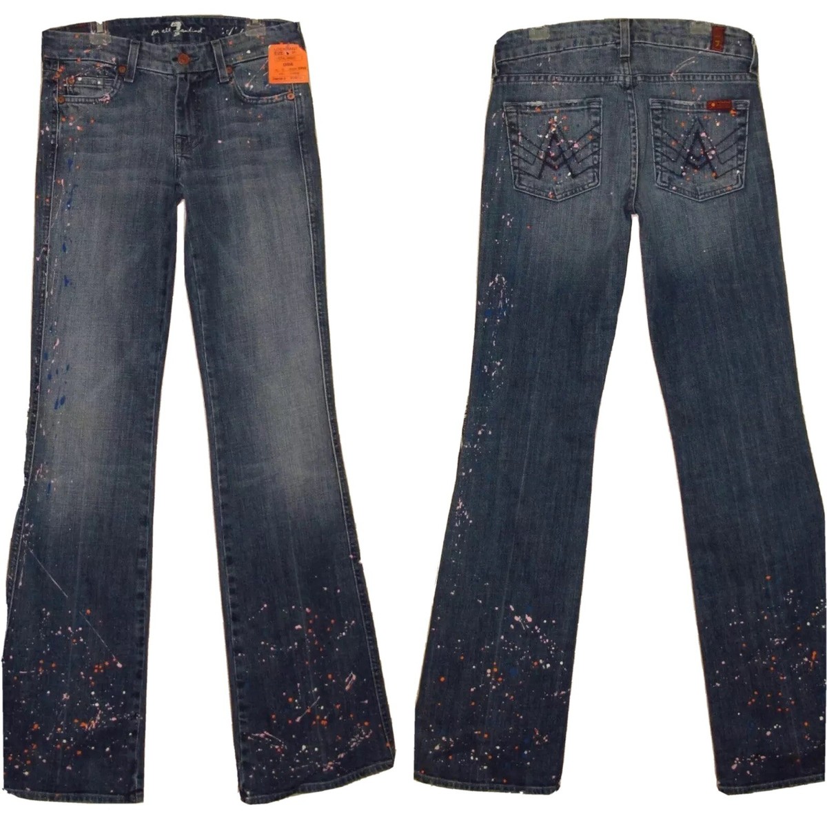 7 For All Mankind A-Pocket Jeans Y2K Vintage Low Bootcut