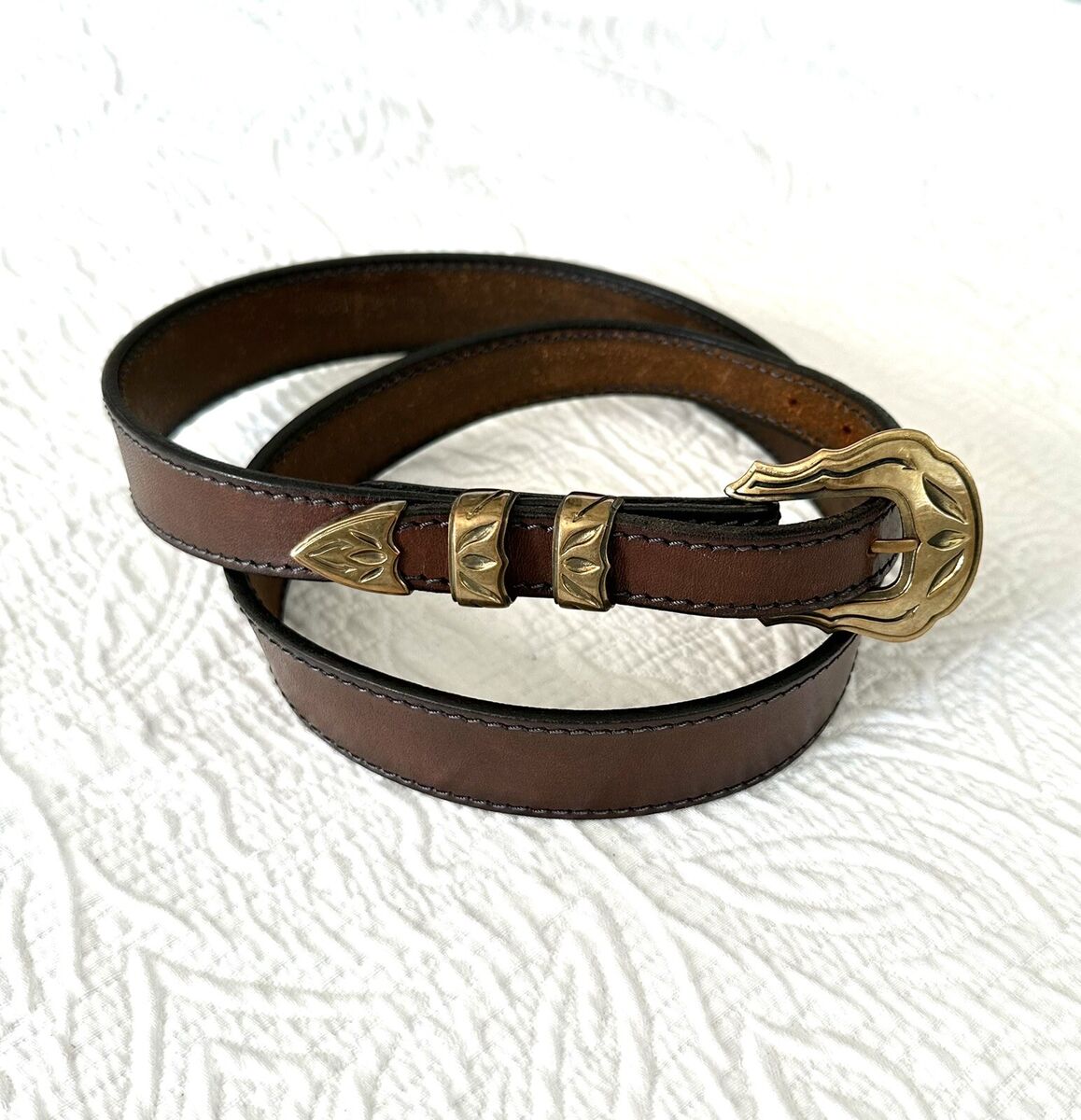 Vintage Chacon Bruce Erickson Brass Ranger Belt Buckle Brown Vintage Chacon Bruce Erickson Brass Ranger Belt Buckle Brown