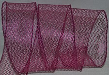 Wired Ribbon Glitz Metallic Hot Pink Mesh Jazz Christmas Holiday Wreath Gift Bow