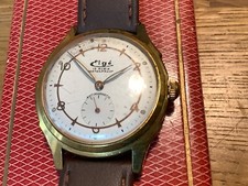 Elge Armbanduhr Automatik Vintage Elgé 18 Rubin Waterproof alte Herrenuhr Sec.