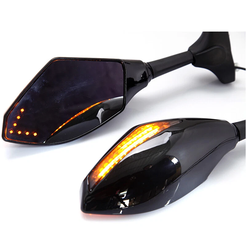 Espejos retrovisores laterales con señales de giro LED para motocicleta para Triumph Daytona 675 675R Foto 2 de 4