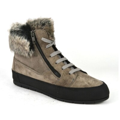 Manas Damen Schuhe Stiefelette Stiefel Boots Sneaker grau