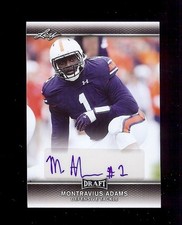 MONTRAVIUS ADAMS 2017 Leaf Draft Pittsburgh Steelers, Auburn Tigers AUTOGRAPH RC