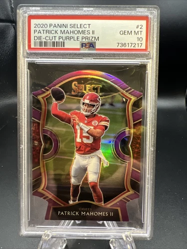 2020 Panini Select PATRICK MAHOMES II #2 Die-cut Purple Prizm PSA 10 Gem Mint