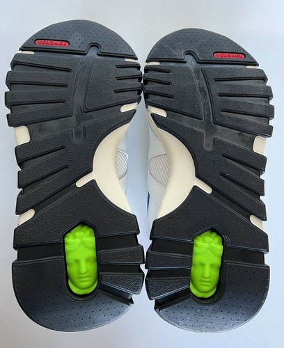 Sneakers VERSACE SQUALO WHITE MULTI TRAINERS 10 US (40 Euro) Italia nuove con scatola $875 - Foto 10 di 12