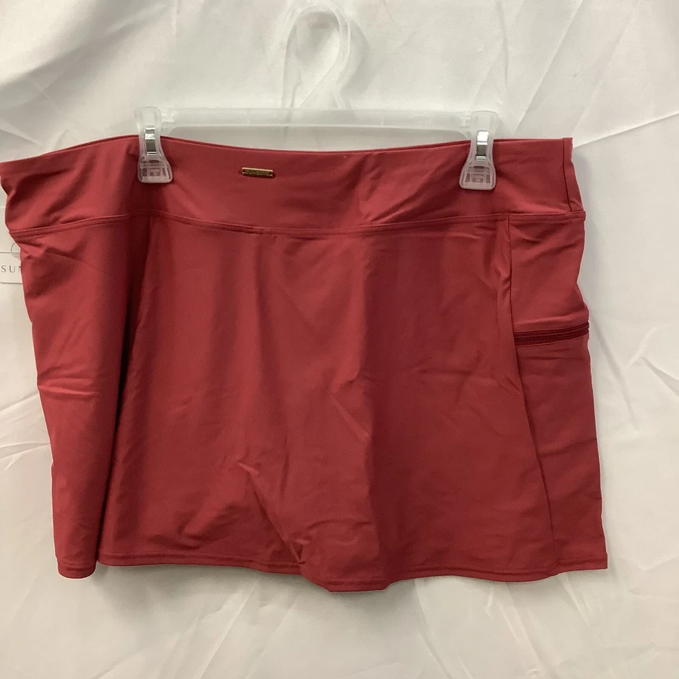 Falda de natación Sunsets para mujer roja toscana deportiva banda ancha talla 16 Foto 3 de 4