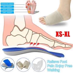 4D Orthotic Flat Foot Arch Heel Support Shoe Inserts-Pain Relief Insoles Pad