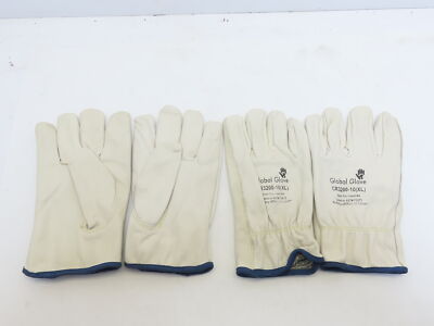 12 Pairs of Global CR3200-10(XL) Premium Cow Grain Gloves - Cut Level A4