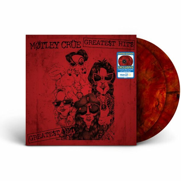 Mötley Crüe Greatest Hits 2 LP Exclusive Crimson Red Smoke Vinyl