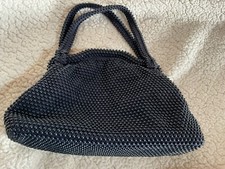 vintage black beaded purse handbag