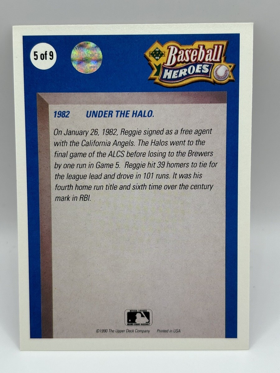 1990 Upper Deck Baseball Reggie Jackson #5 Of 9 Baseball Heroes NM