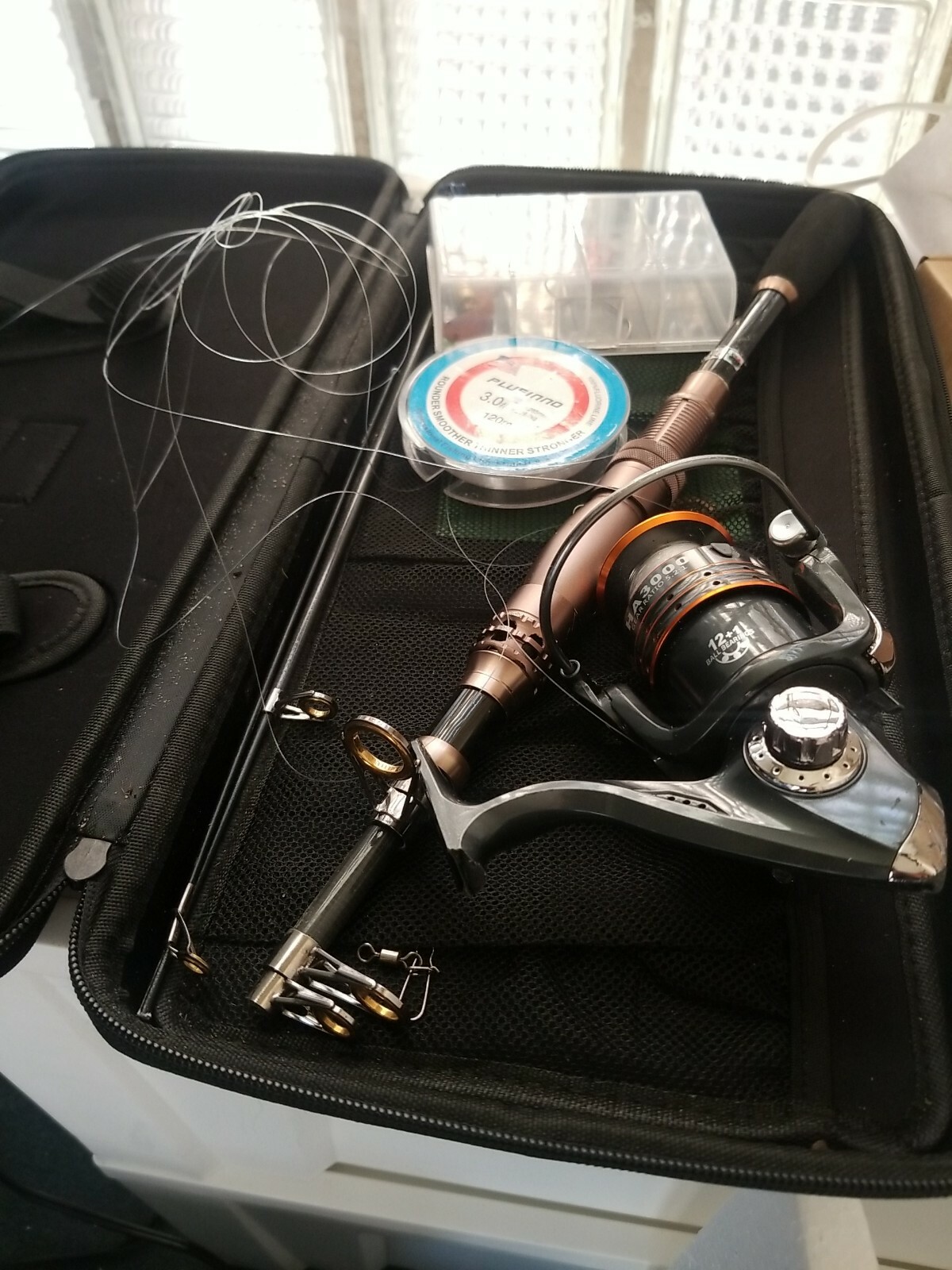 PLUSINNO Telescopic Fishing Rod and Reel Combos Full Kit, Carbon Fiber Fishing P