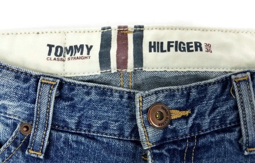 Tommy Hilfiger Men's Straight Leg Jeans Sz 30x29 Blue Distressed American Denim - Bild 5 von 12
