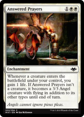 ANSWERED PRAYERS ~mtg NM-M Modern Horizons Com x4