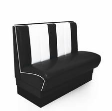 American Dinerbank Viber, Sitzbank, Diner Bänke, Gastro Bänke schwarz-weiß,Retro